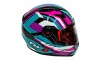 CAPACETE FW3 GTX FOX COM ÓCULOS PRETO/AZUL TIFANY/BRANCO/ROSA Nº56/58